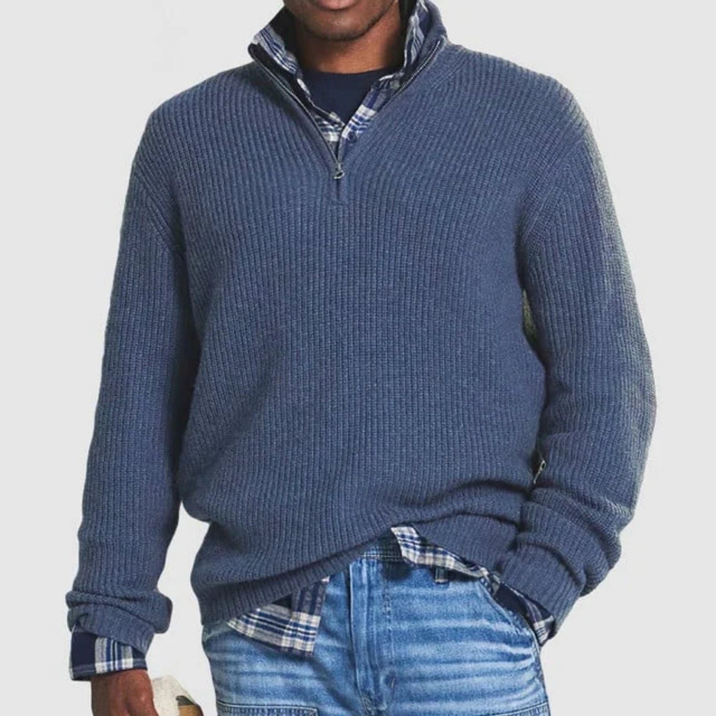 Men's Knitted Half-Zip Sweater