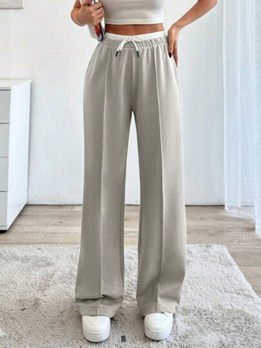 High-waisted loose-fit sweatpants