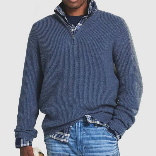 Men's Knitted Half-Zip Sweater
